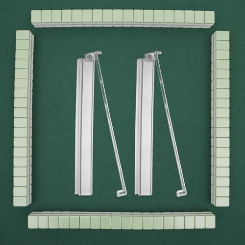 Pousseurs de mahjong en plastique transparent avec support de rangement - 7