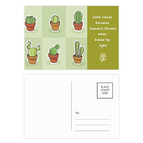 Cartes postales plantes succulentes poésie pour décoration et mots merci