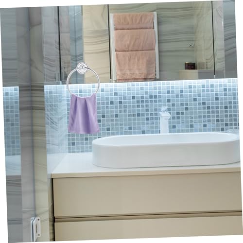Anneau porte-serviette acier inoxydable rangement compact mural résistant