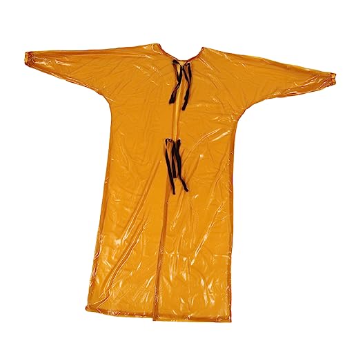 jojofuny Ropa De Trabajo Impermeable Traje De Caldera Espumoso Agua Para Poncho Bata Elástica Traje Impermeable Delantal Resistente a Los Álcalis Mono Elástico De Polivinilo Yellow
