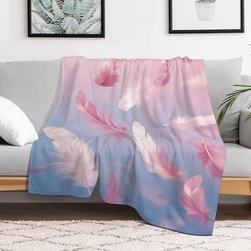Couvertures flannel chaudes Plume 100x130cm pour vos soirées