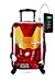 TOKYOTO - Maleta de Cabina Infantil Niños Equipaje de Mano Iron Boy, con Cargador USB, 8000mAh, 55x40x20 cm | Maleta Juvenil, Trolley de Viaje Ryanair, Easyjet | Maleta de Viaje Rígida