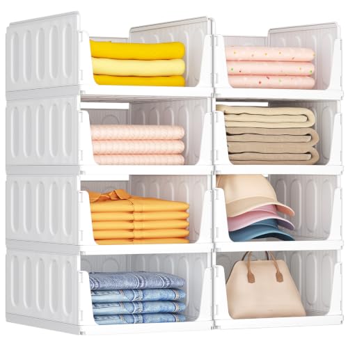 Lifewit 8er Set Stapelbare Kleiderschrank Organizer 42 cm Tief – Ansicht 1