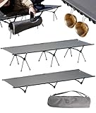 TOKYO CRAFTS UTコット【2way/静音/高強度/ハイロー切替/耐荷重150kg】ギシギシしない 収納ケースが枕に ウェビングループ付き ソロ キャンプ (グレー)