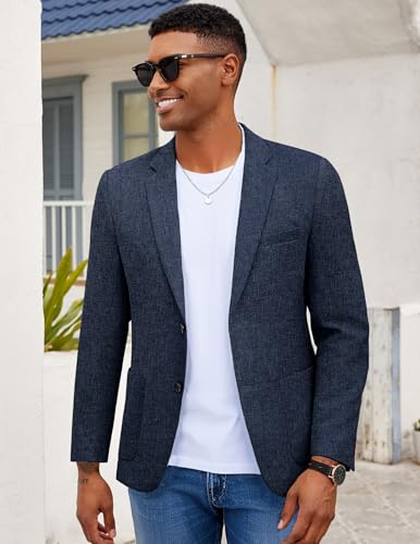 COOFANDY Mens Casual Blazer Slim Fit Sport Coat Lightweight Two Button Suit Jackets - Image 5