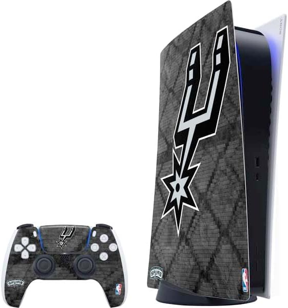 Skinit Decal Gaming Skin Compatible with PS5 Bundle - Officially Licensed NBA San Antonio Spurs Dark Rust Design