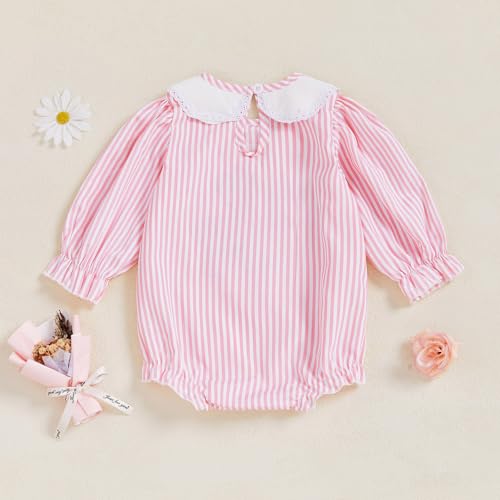 Toddler Baby Girl Smocked Dress Romper Silly Goose Long Sleeve Striped Girls Plaid Fall Dress Sister Matching Outfit4