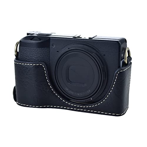 Funda cámara Ricoh GR III/GR IIIx cuero vintage PU miniatura 3