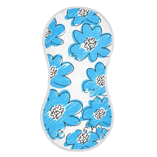 Sketchy Floral Blossom Burp Cloths for Babies Burp Rag Cotton Spit Up Rag for Newborns Babies Girls2