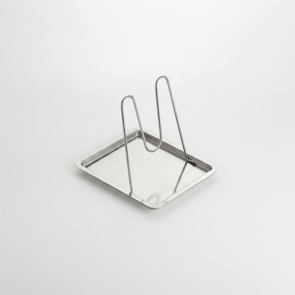 Support couvercle casserole et repose cuillère inox pour cuisiner sans tacher le comptoir