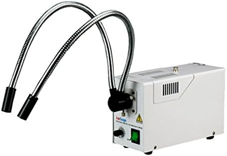 AmScope HL250-AY Dual-Gooseneck Fiber Optic Stereo Microscope Light, 150W