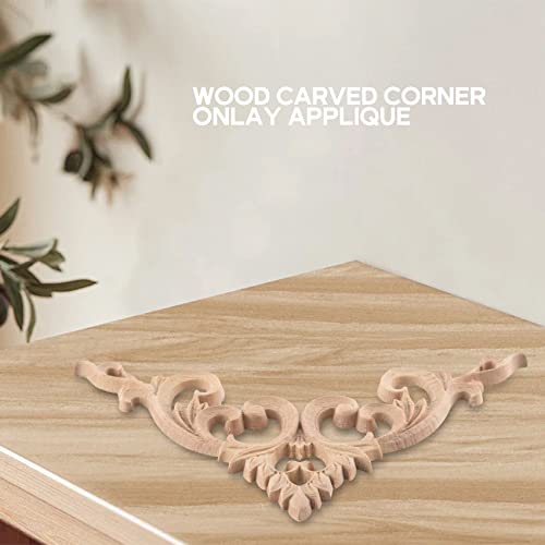 Dojimayisc 4Pcs/Set Carved Corner Onlay Applique Unpainted Frame Cabinet Cabinet Sticker for Decoration 15cm - Image 2