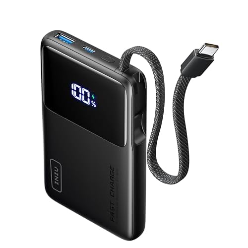 INIU 45W Power Bank 10000mAh with Built-in USB-C Cable
