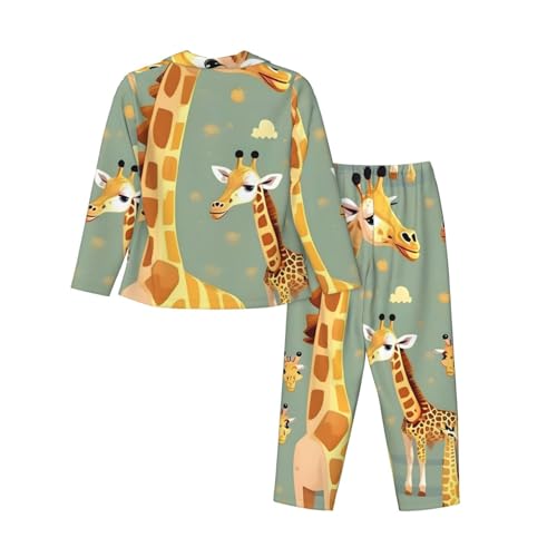 Pijama de jirafas holgado para evitar el frío al dormir 4