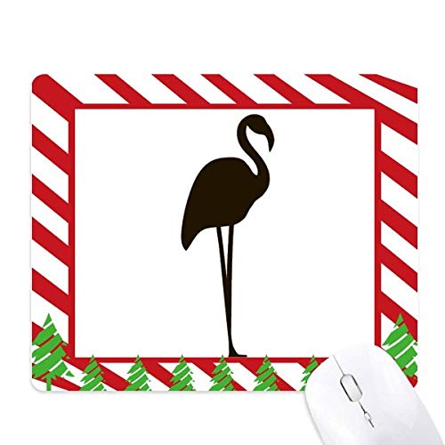 Tapis de souris noir flamant mignon tapis représentation animale