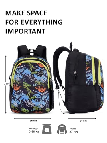 Image of Lavie Sport Tricer Laptop Backpack | 37 Liters | Fits Upto 16 Inch | Laptop Compatiable | Rain Cover | Gift for Boys & Girls