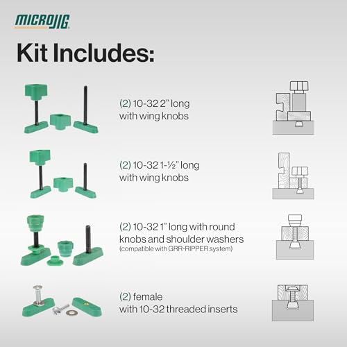 MICROJIG Matchfit Dovetail Hardware Variety Pack 2.0, Woodworking Track System Routing Tools, DV-HK4.5K2-VP - Thumbnail 6