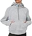 LASLULU Womens Fuzzy Cropped Hoodies Sport Athletic Zip Up Hoodie Stand Collar Sweater Fleece Lined Sweatshirt Long Sleeve Pullover Tops Pockets(Light Grey Small)