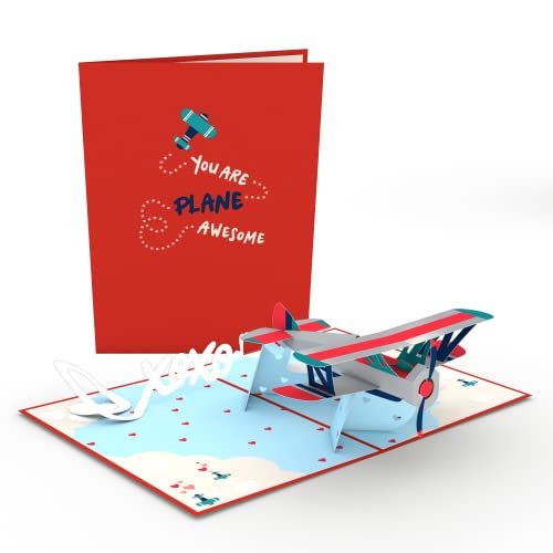 Lovepop You Are Plane Awesome Pop Up Card, 5” X 7” - 3D Valentine Greeting Cards, Pop Up Valentine's Cards, Romantic Card, Love Cards For Him, Anniversary Card #TOP4