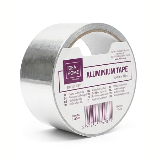 IDEA HOME Aluband Selbstklebend 50mm x 10m Aluminiumband Hitzebeständig Silber