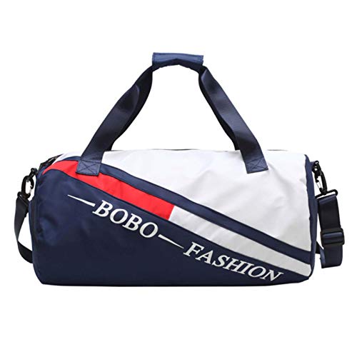 CuiCui Dry Wet Separated Gym Bag, Sport Gym Duffle Holdall Bag Training Handbag Yoga Bag Travel Overnight Weekend Shoulder Tote Bag with Shoes Compartment,Blue