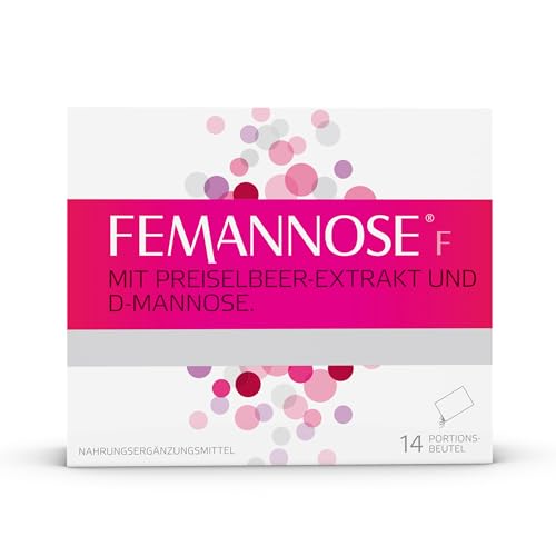 FEMANNOSE F - 14 x Trinkgranulat mit 2.000 mg D-Mannose und Preiselbeer-Extrakt | vegan laktosefrei glutenfrei | gut verträglich | Körpergefühl und Wohlbefinden