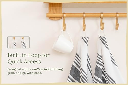 Image of Black Dish Towels - Super Absorbent, Lint-Free, 6 Pack, 100% Cotton, 30 inchx20 inch Black Cotton Striped Kitchen Towels - Washable, Durable, Lint-Free All-Season Tea Towels - Extra Large & Reusable (6 Pack)