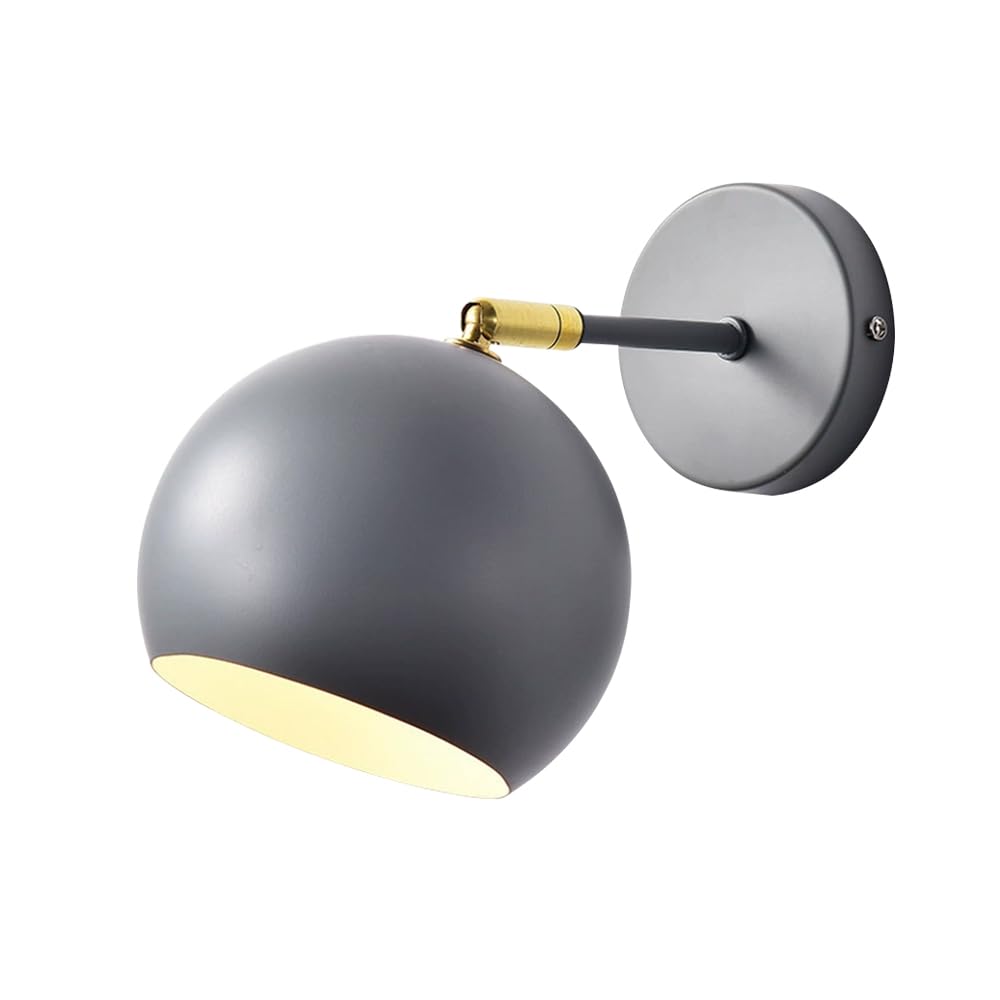 NHPJFDC Adjustable Globe Wall Sconce Lamp - E27 Hardwired Bedside Lighting for Living Room & Bedroom, Perfect for Reading & Home Décor, Modern Design, Stylish Wall Light