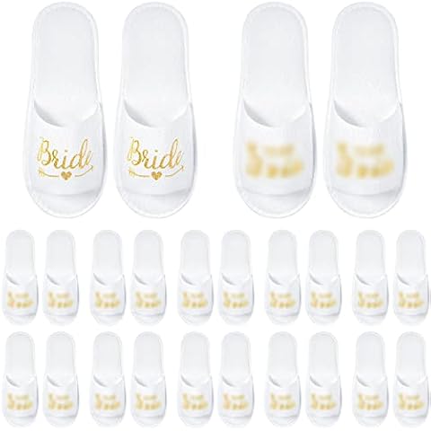 SATINIOR 12 Pares Zapatillas de Spa para Novia Pantuflas de Boda Cover