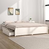 inlife giroletto con cassetti bianco 135x190 cm double mobili, letti e accessori (40,43kg)