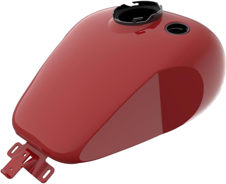 Advanblack Motorcycle Holeshot Gas Fuel Tank 5.8 Gallon with Knee Cutout (Right Side Gas Cap) for '09-'23 Harley Touring Models (Arctic Black)