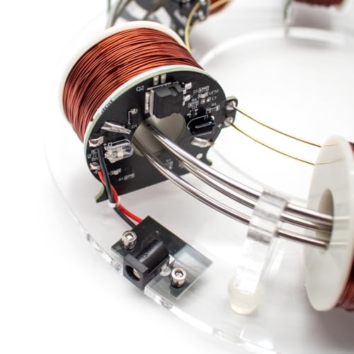 Image of 6-Coil Electromagnetic Cyclotron - Physics Teaching Model | Acrylic Construction. Demonstrates Electromagnetic Acceleration & Circular Motion. For Physics Classrooms & Stem Education