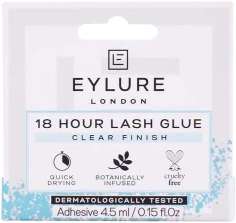 Eylure 6003013 18 Hour Lash Glue,Latex Free, CLEAR, 4.5 ml (Pack of 1)