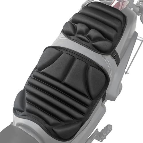 Amesor Cojín De Asiento De Motocicleta - Cojín De Cojín De para Asiento De Motocicleta | Funda De Asiento Amortiguadora Transpirable para Avanzados, Conductor, Carretera De Montaña, Viaje Largo