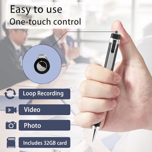 SRVR Hidden Camera Pen — 1080P Spy Pen Camera with Video Recording — view 6