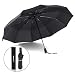Bodyguard Innovation 10 Fibreglass Ribs Travel Umbrella - "Dupont Teflon" 210T Finest Waterproof Fabric, Auto Open and Close, Ultra Comfort Handle - Durable and STYLISH - Gift Box (Black)