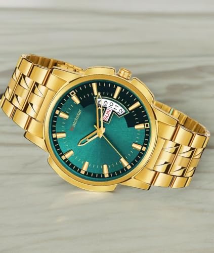 Image of Day Date Function Steel Strap Watch for Unisex