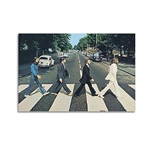 Poster de groupe d’art The Beatles – Peinture décorative sur toile – Poster mural moderne pour chambre à coucher – 40 x 60 cm - Les Beatles, Paul McCartney, John Lennon, RIngo Starr, George Harrison