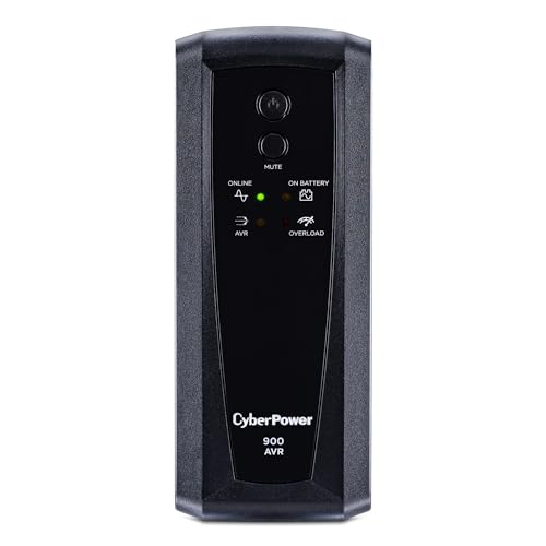 CyberPower CP900AVR AVR UPS Battery Backup and Surge Protector, 900VA/560W, 10 Outlets, Mini-Tower, UL Certified