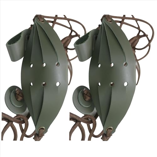 Plus Size Leather Shepherd Strap Handmade Umbrella Rope Shepherd Strap Thrower Stone Old Style Slingshot (2packs)