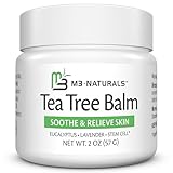 M3 Naturals Tea Tree Balm Infused with Almond Oil and Stem Cell Powerful All Natural Antifungal Cream Athletes Foot Jock Itch Nail Fungus Skin Care Irritation Anti Fungal 2 OZ