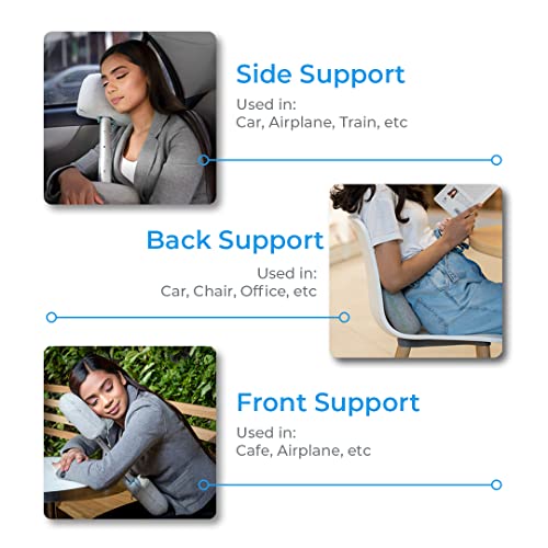 NAPEAZY-Black-Kiwi-Best-Travel-Pillow-for-Airplane-Flight-Train-Car-Lightweight-Lumbar-Support-Neckrest-Backrest-Cervical-Pillow-for-Neck-Spine-and-Back-with-Dual-Layer-Memory-Foam-Stylish-Backpack