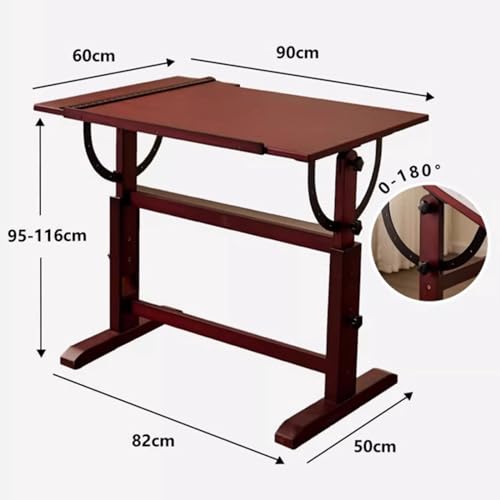 Mesa de dibujo ajustable con mesa inclinable y regla cuadrada en T para obras de arte y escritura - imagen 2