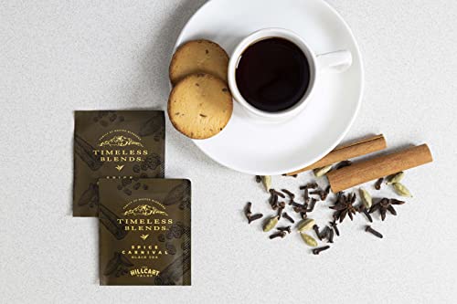 Image of Timeless Blends by The Hillcart Tales Spice Carnival Masala Chai Tea Bags 25+5 Pieces, Premium Black Masala Tea Leaves Wit Cinnamon, Cardamom and Clove, Refreshing Rich Aroma, 60 gms