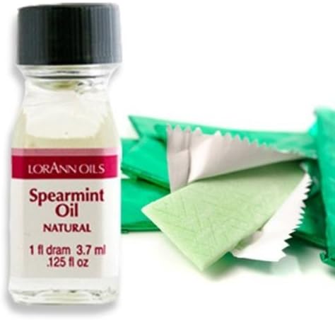 Super Strength Flavoring - Used For Candy Making, Flavoring, Baking, Hard Candy, & Flavor Oils - Bold, Natural Flavors 4X Stronger Than Extracts - Spearmint Oil, Pack of 2, 0.125 fl oz