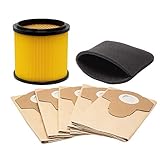 Filter Set mit Schaumstofffilter Trockenenfilter und Staubsaugerbeutel Filtertüten passend für AquaVac Nass und Trockensauger Staubsauger Sauger NTP 30 Jardin