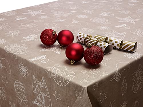 Jolee Fabrics PVC-Kunststoff, abwischbar, wasserdicht, Weihnachtstischdecke - rund, quadratisch, rechteckig - klein bis groß Cover