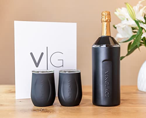 Vinglacé Wine Bottle Chiller- Portable Champagne Insulator- Stainless Steel Wine Cooler Sleeve #TOP4