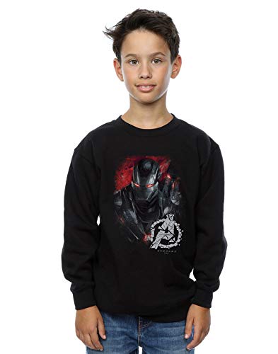 Marvel Boys Avengers Endgame War Machine Brushed Sweatshirt Black 5-6 Years