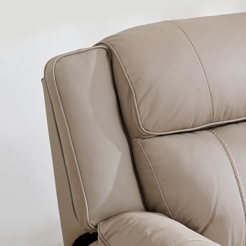 Image of Home Centre | Torino Half Leather 3+1+1 Seater Electric Recliner Set | Recliner Sofa for Living Room | Solid Wood | Grey | 2 Year Warranty